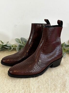 Straight To Hell Richards snake ankle boot
